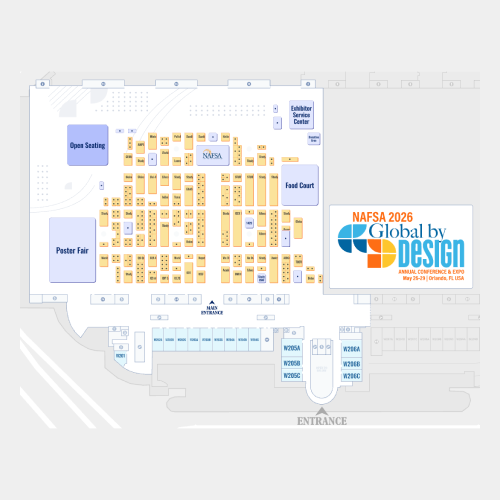 NAFSA 2026 interactive trade show floor plan